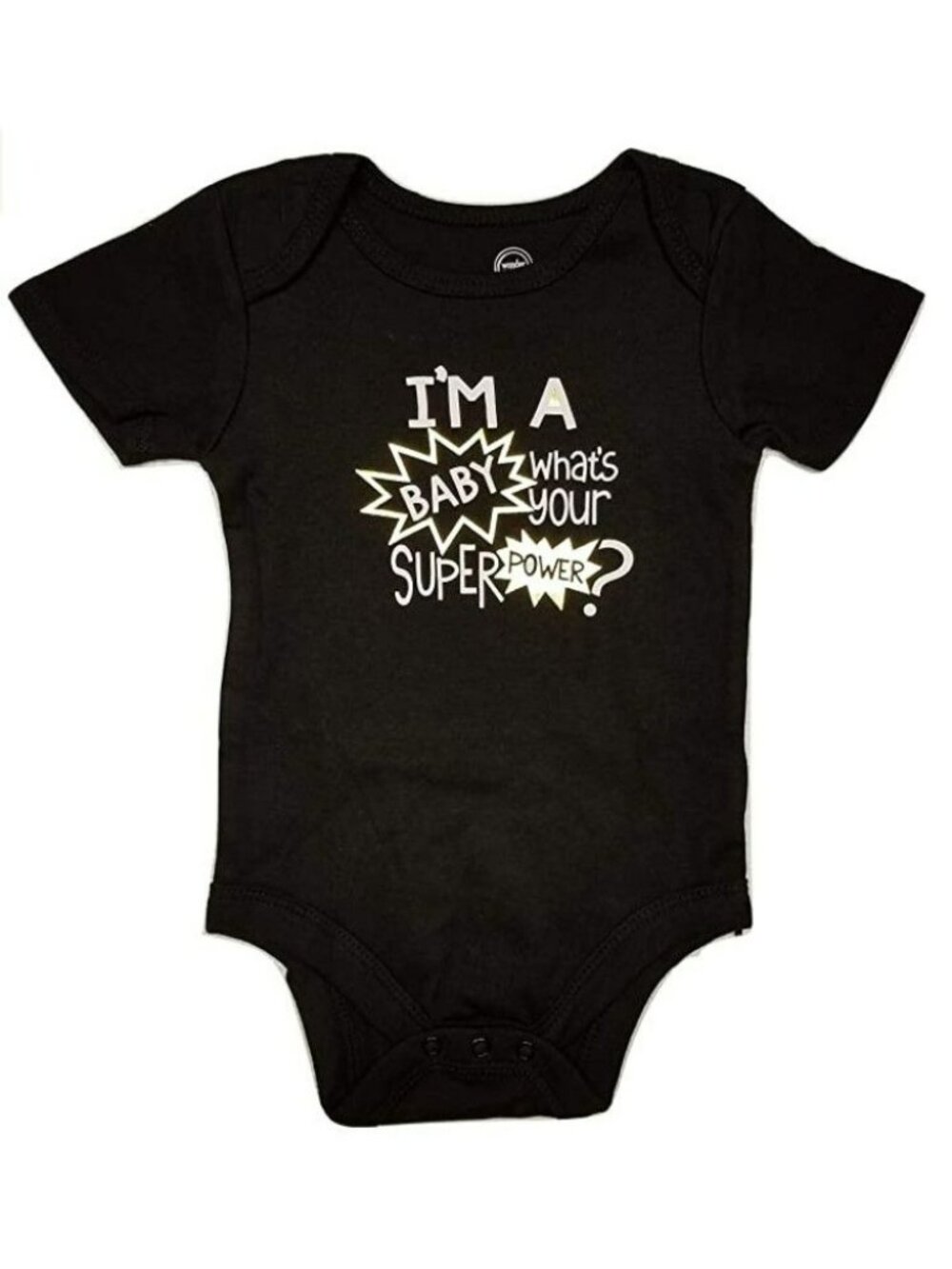 I'm a Baby What's Your Super Power? Baby One Piece Bodysuit Shirt 24 mos LH4319